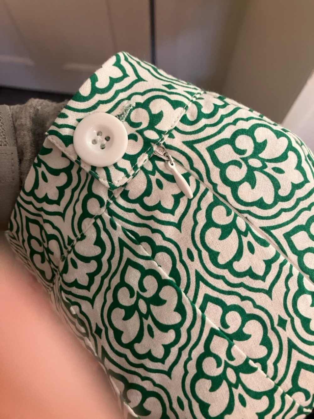 THML Green & White Patterned Skater Skirt - Picture 3 of 4